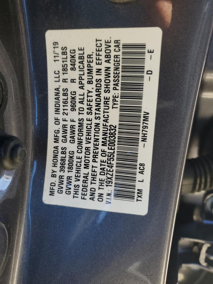 2020 Honda Insight Ex VIN: 19XZE4F55LE003832 Lot: 76378914