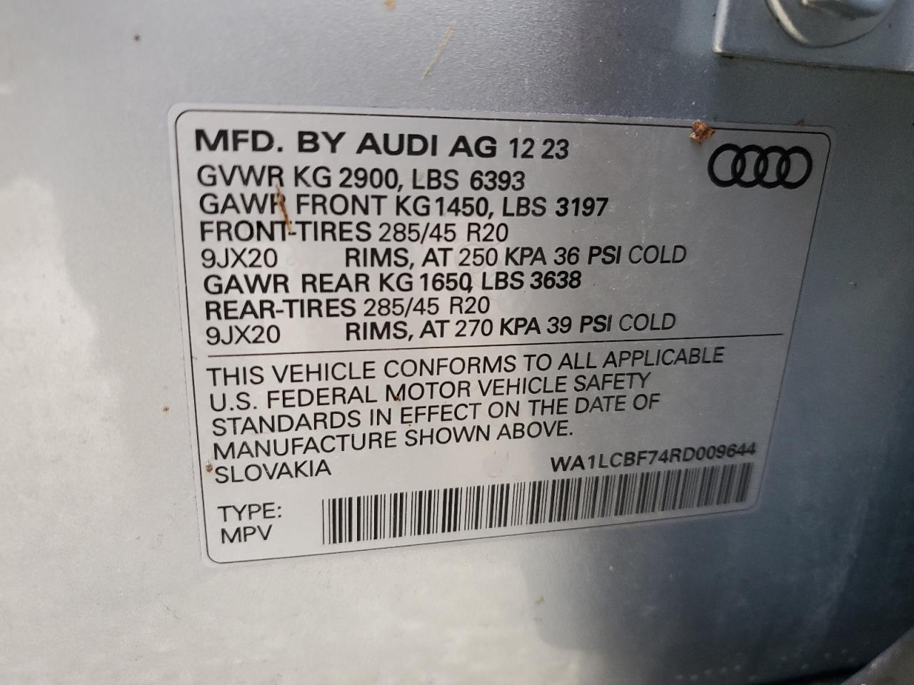 WA1LCBF74RD009644 2024 Audi Q7 Premium Plus