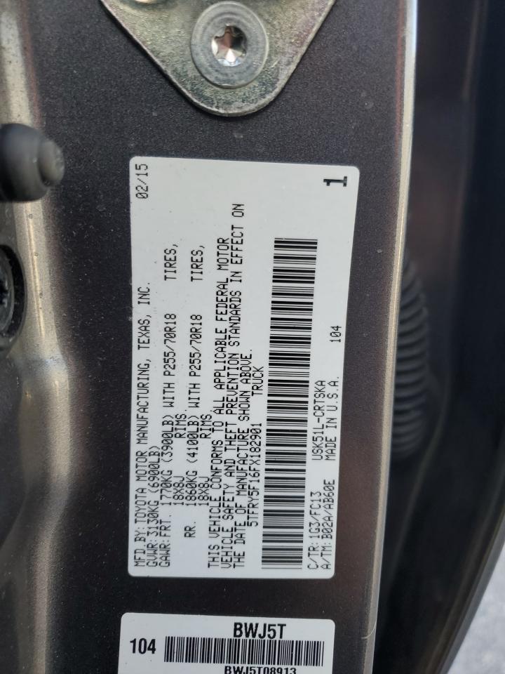 5TFRY5F16FX182901 2015 Toyota Tundra Double Cab Sr