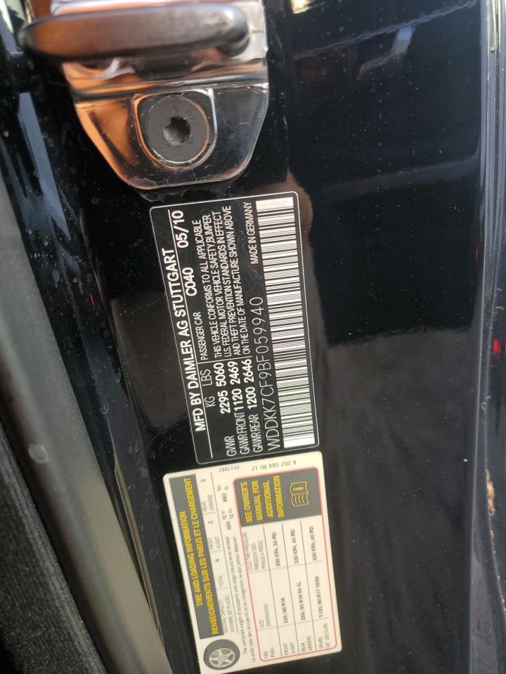 2011 Mercedes-Benz E 550 VIN: WDDKK7CF9BF059940 Lot: 74705844