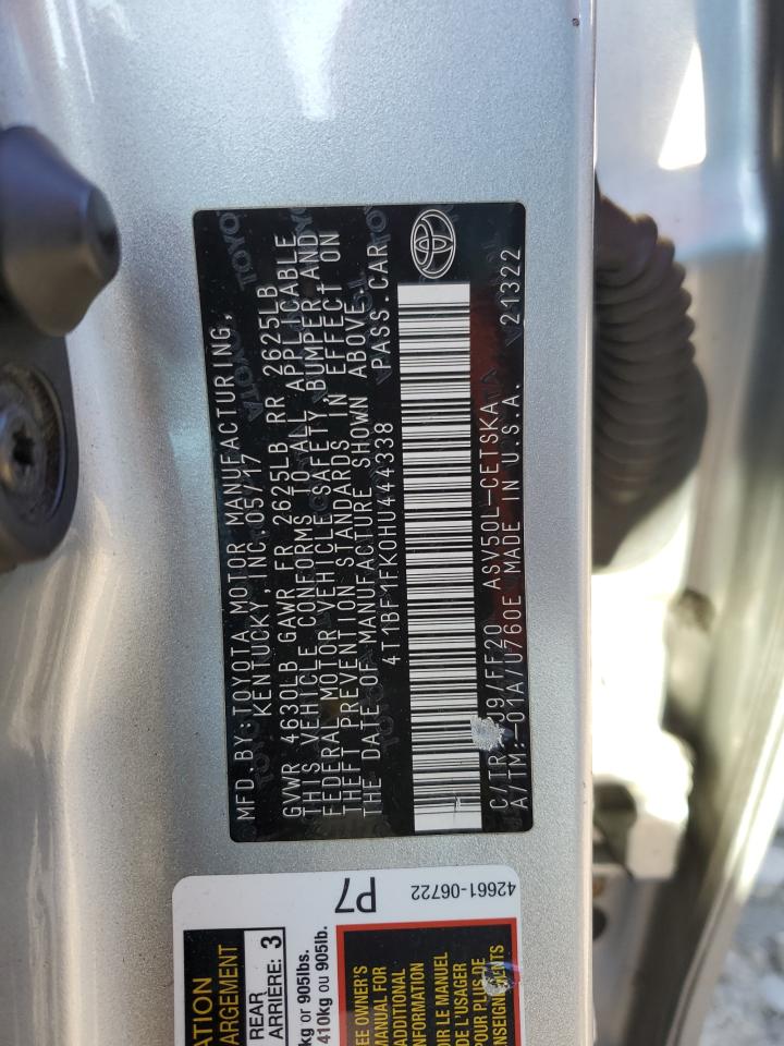 4T1BF1FK0HU444338 2017 Toyota Camry Le