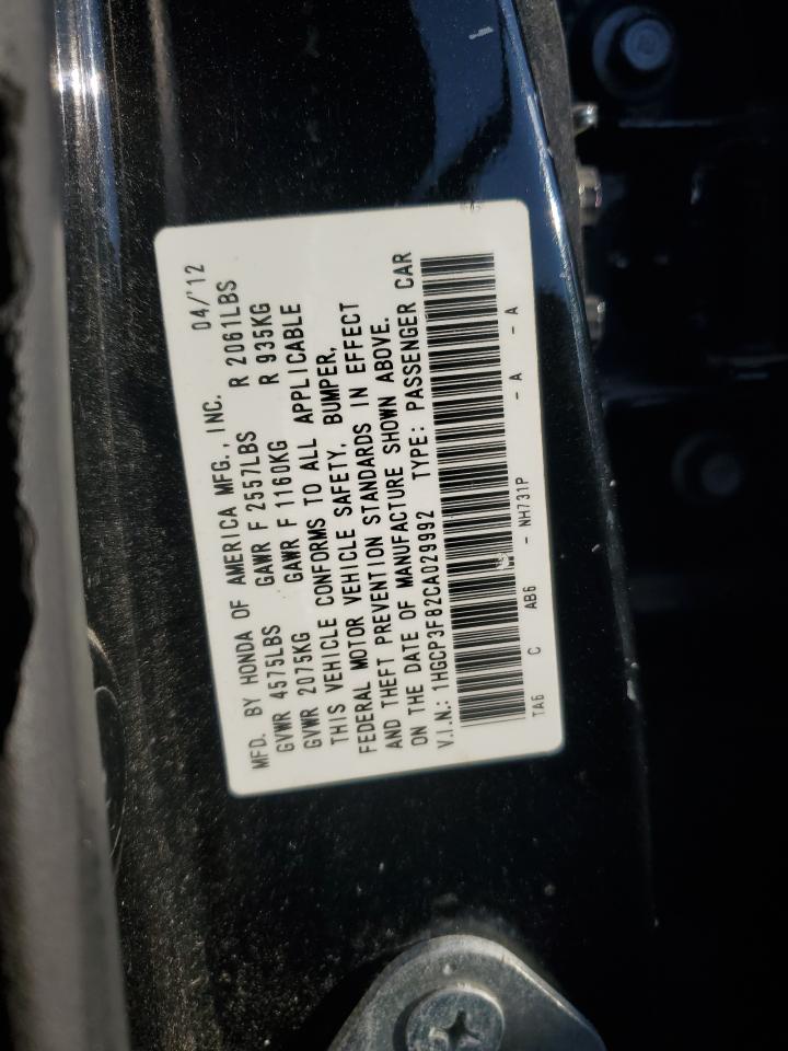 1HGCP3F82CA029992 2012 Honda Accord Exl