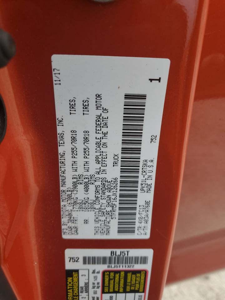 5TFRM5F16JX126266 2018 Toyota Tundra Double Cab Sr