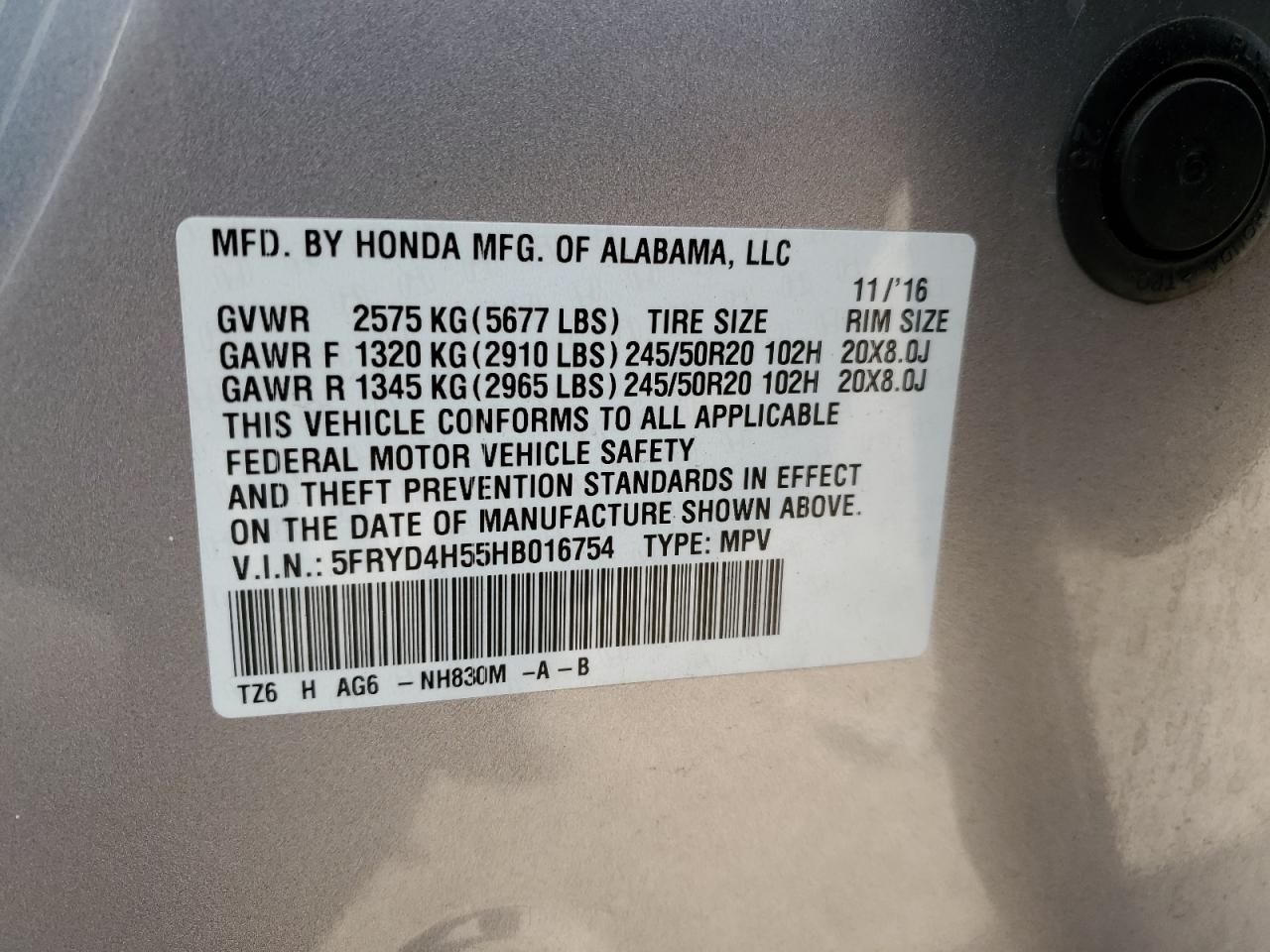 5FRYD4H55HB016754 2017 Acura Mdx Technology