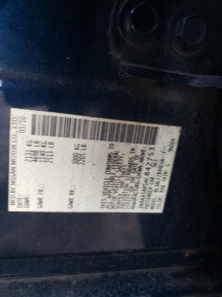 1N4AA5AP5AC842753 2010 Nissan Maxima S