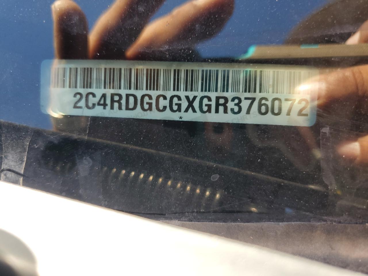 2C4RDGCGXGR376072 2016 Dodge Grand Caravan Sxt