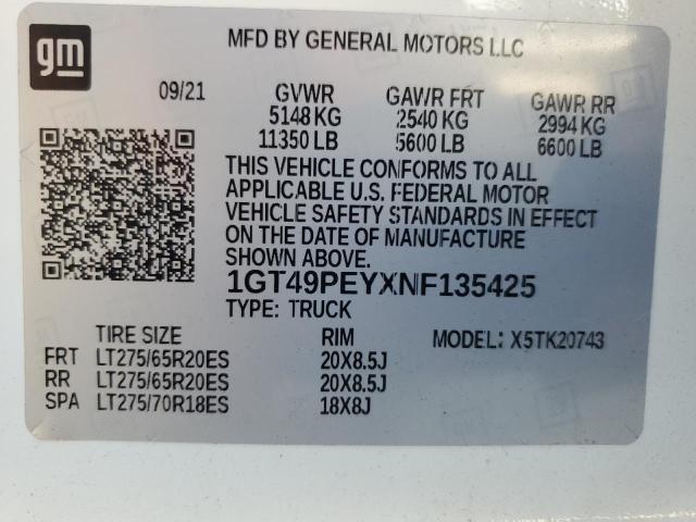 1GT49PEYXNF135425 GMC Sierra K25 12