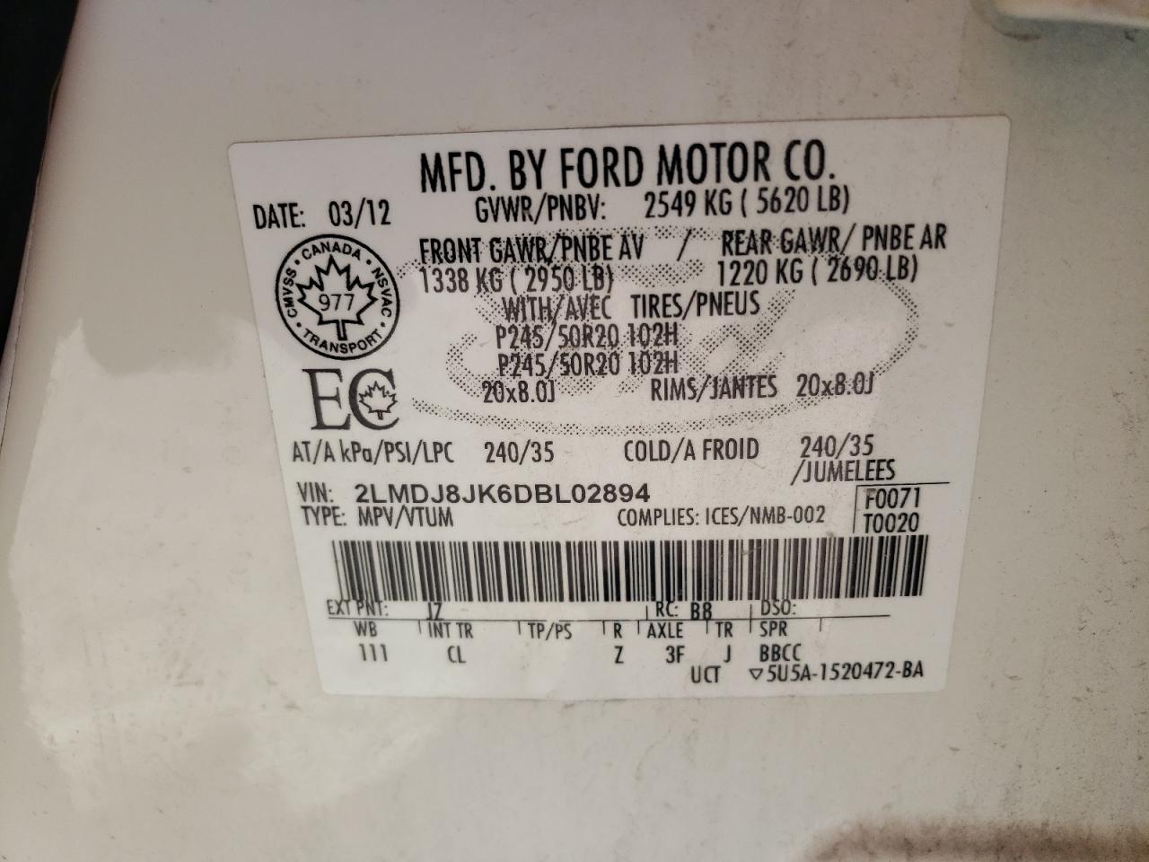 2013 Lincoln MKX - Image 13