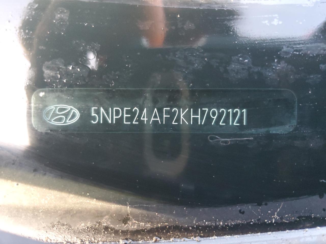 VIN 5NPE24AF2KH792121 2019 HYUNDAI SONATA no.12