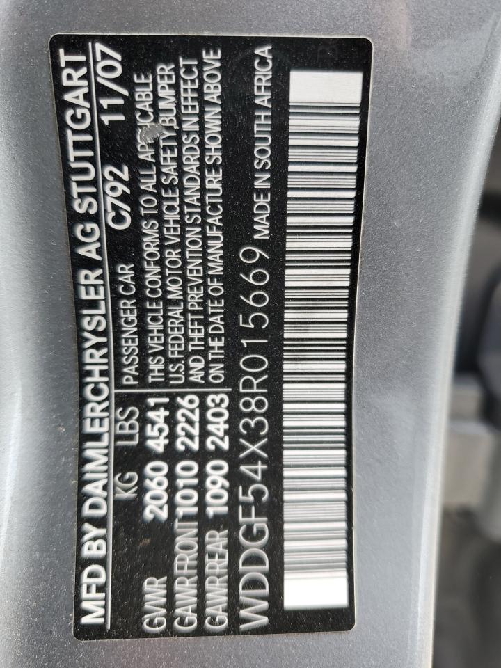 2008 Mercedes-Benz C 300 VIN: WDDGF54X38R015669 Lot: 76154144