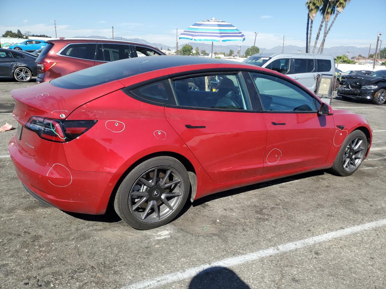 VIN 5YJ3E1EB4NF135943 2022 TESLA MODEL 3 no.3