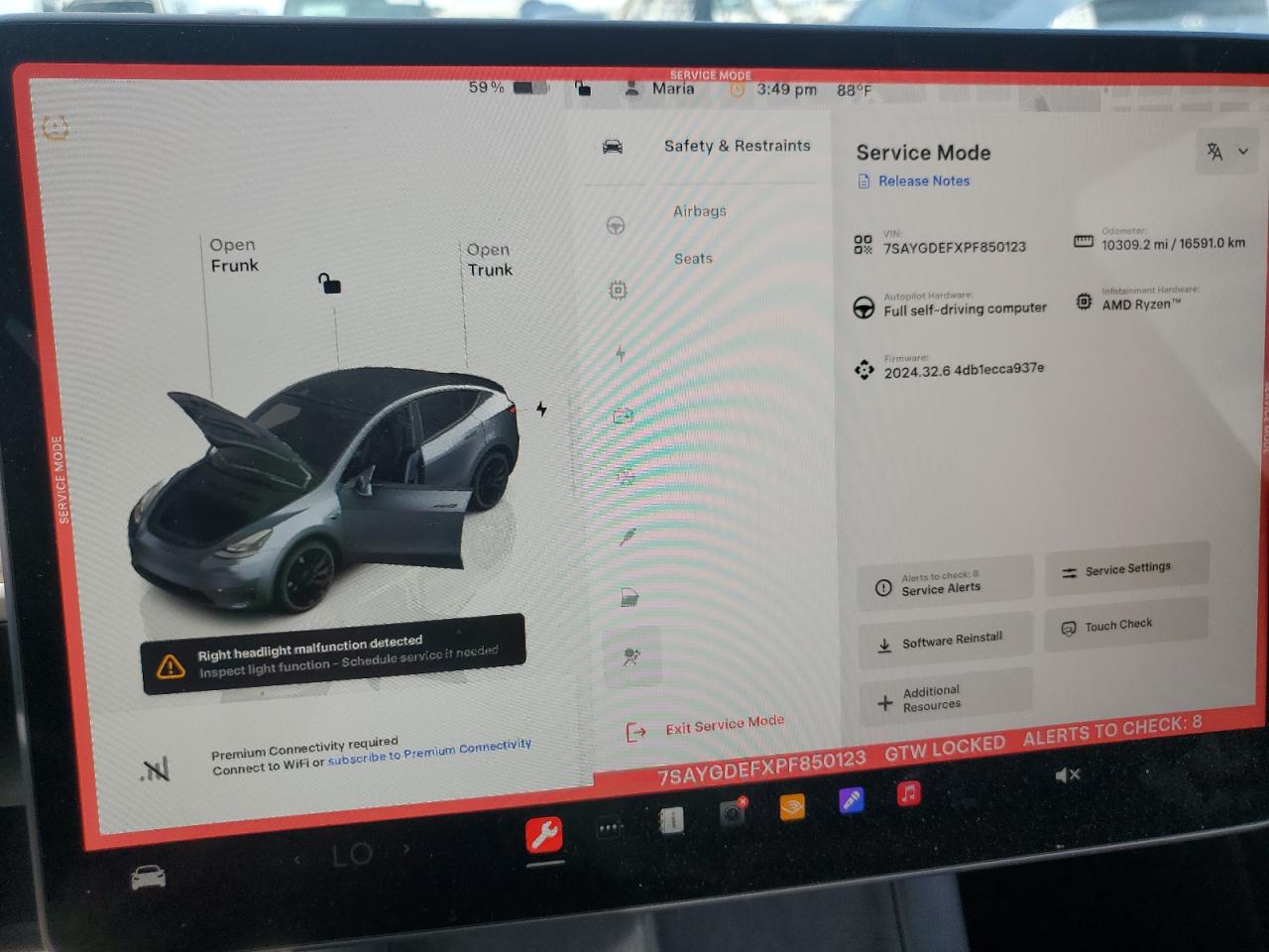 7SAYGDEFXPF850123 2023 Tesla Model Y