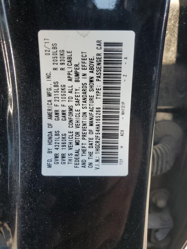 1HGCR2F54HA165266 2017 Honda Accord Sport