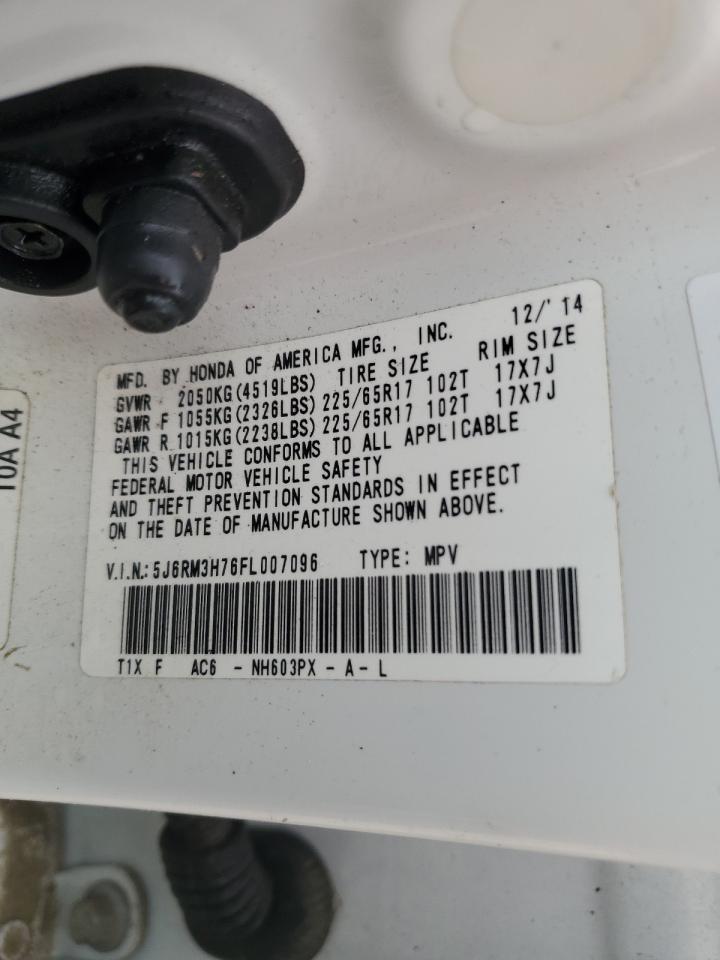 5J6RM3H76FL007096 2015 Honda Cr-V Exl