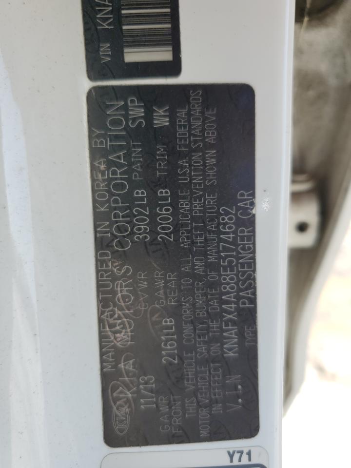 2014 Kia Forte Ex VIN: KNAFX4A88E5174682 Lot: 73558284