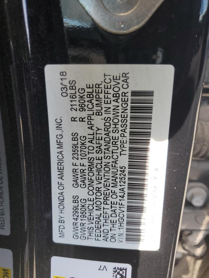 1HGCV1F14JA125245 2018 Honda Accord Lx