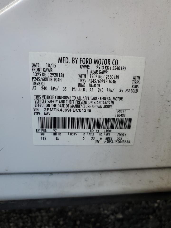 2FMTK4J99FBC01345 2015 Ford Edge Sel