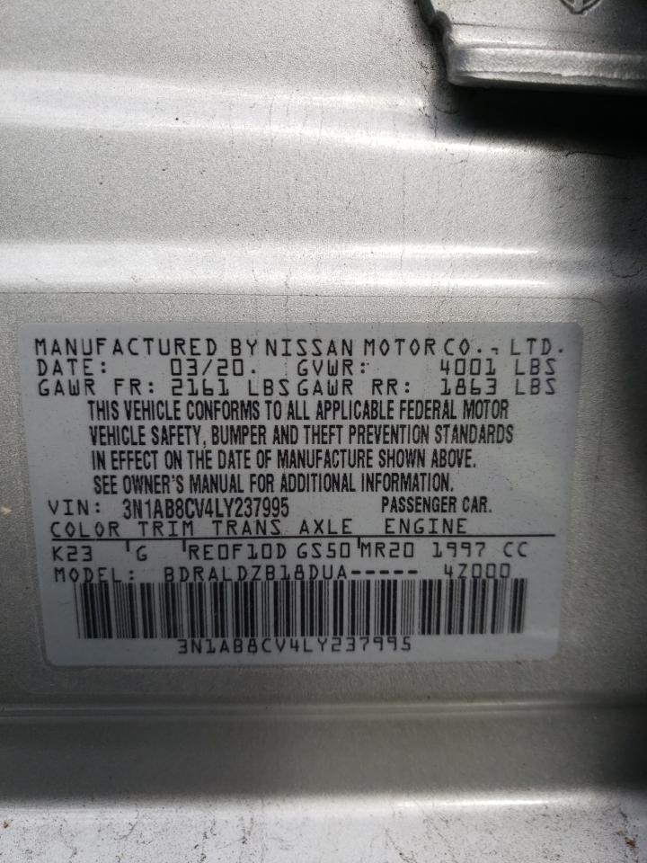 3N1AB8CV4LY237995 2020 Nissan Sentra Sv