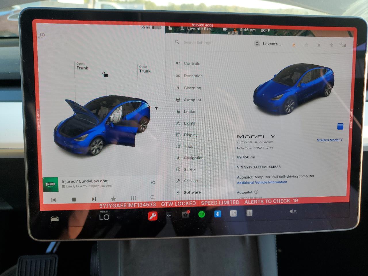 5YJYGAEE1MF134533 2021 Tesla Model Y