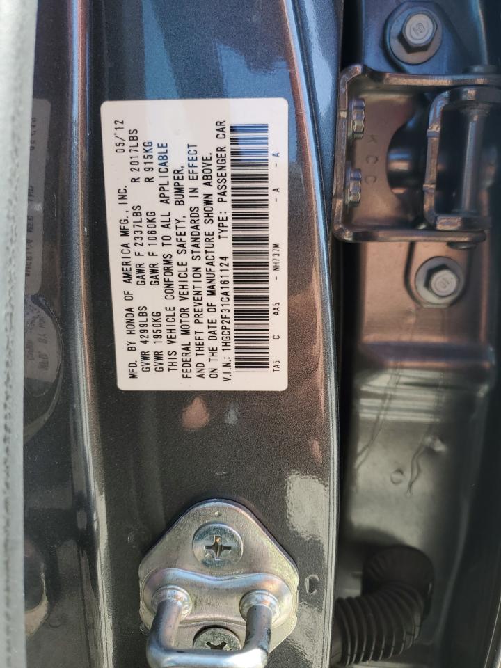 1HGCP2F31CA161124 2012 Honda Accord Lx