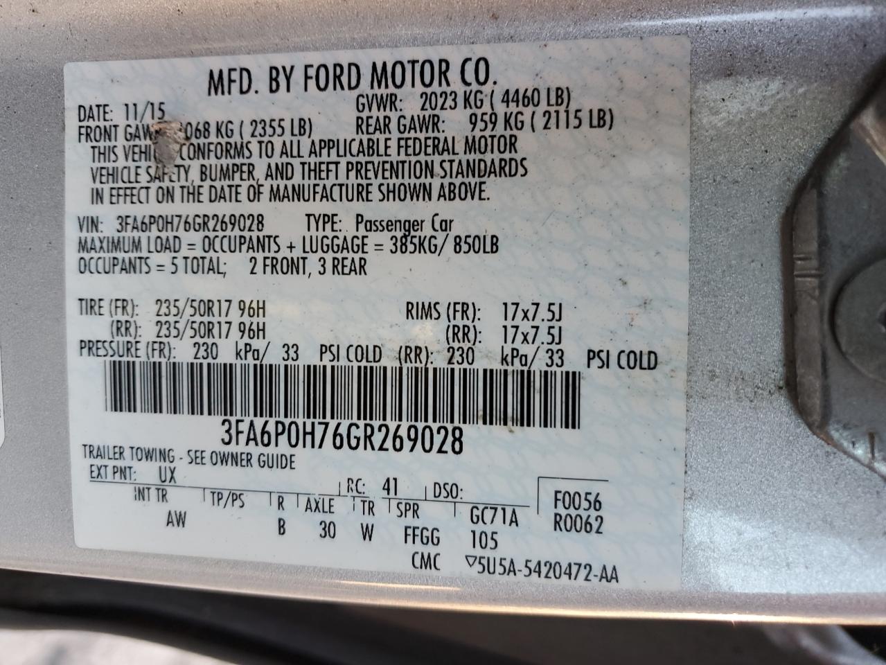 2016 Ford Fusion - Image 12
