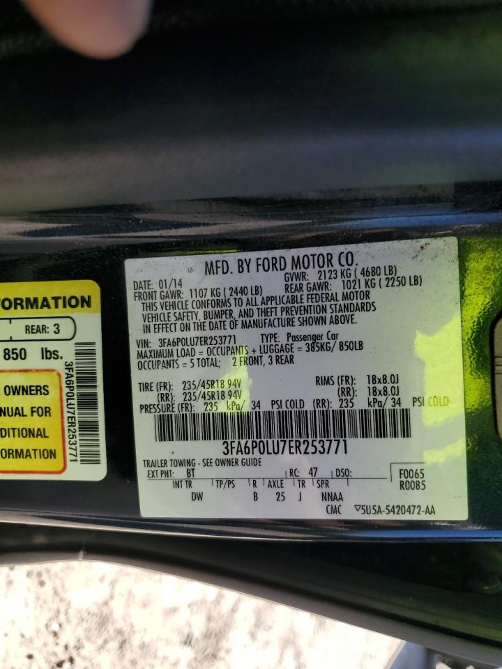 3FA6P0LU7ER253771 2014 Ford Fusion Se Hybrid