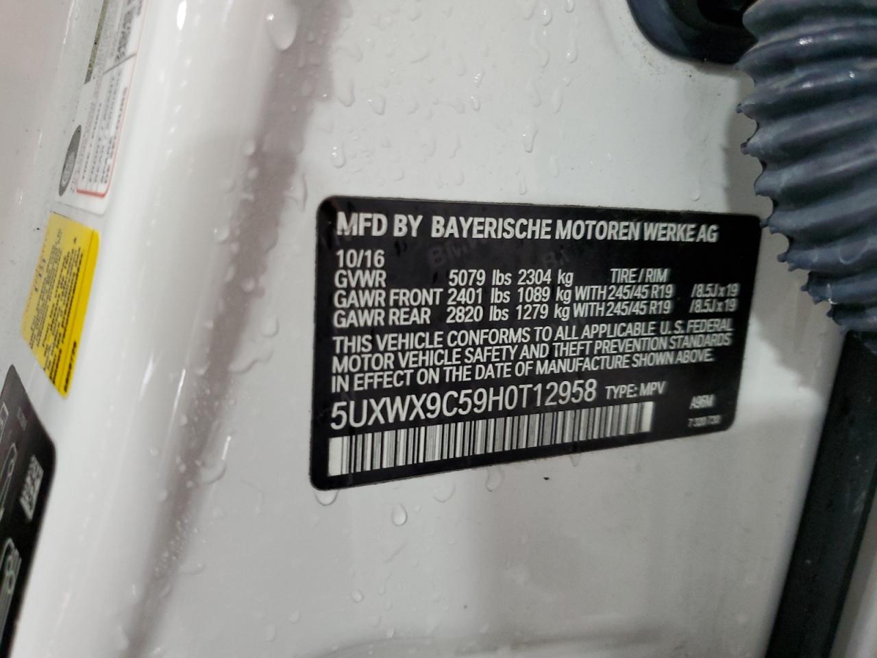 5UXWX9C59H0T12958 2017 BMW X3 - Image 16