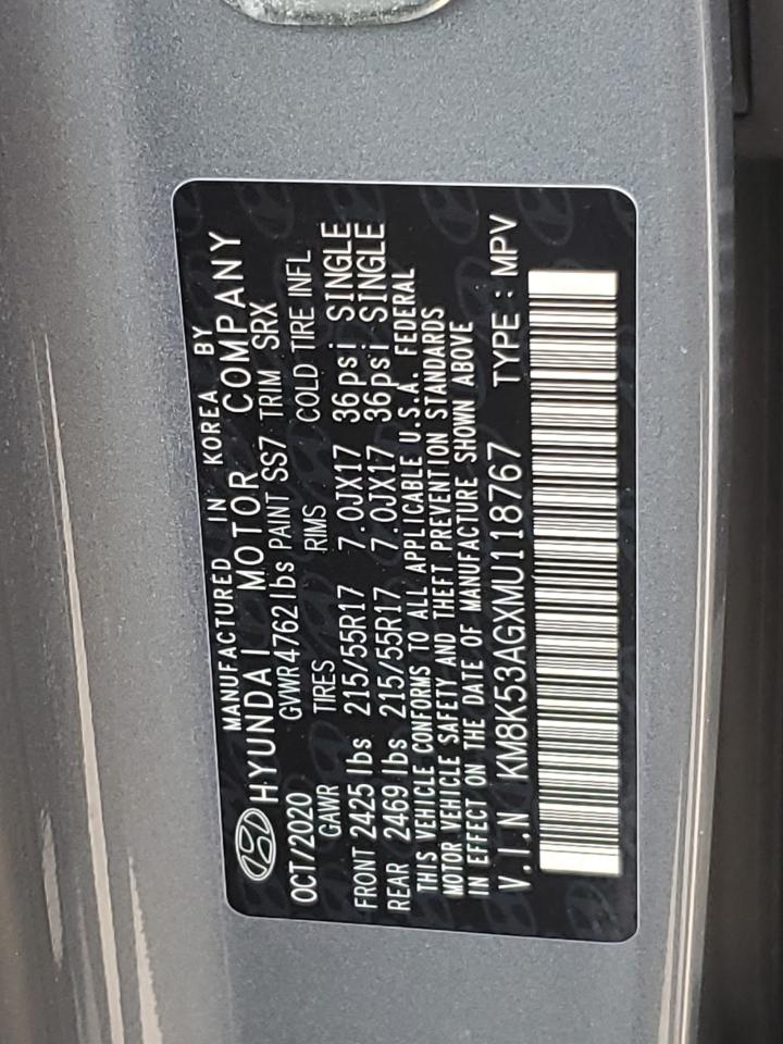 KM8K53AGXMU118767 2021 Hyundai Kona Ultimate