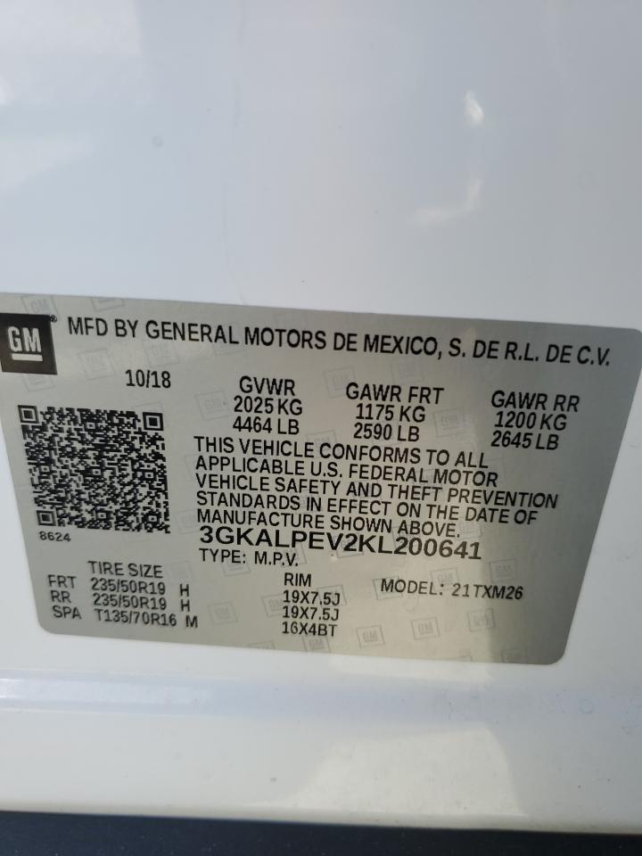 3GKALPEV2KL200641 2019 GMC Terrain Slt