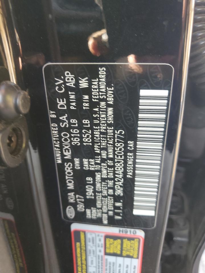 2018 Kia Rio Lx VIN: 3KPA24AB8JE058775 Lot: 74890324