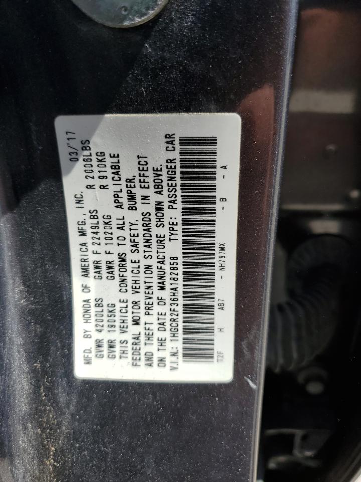 1HGCR2F36HA182858 2017 Honda Accord Lx