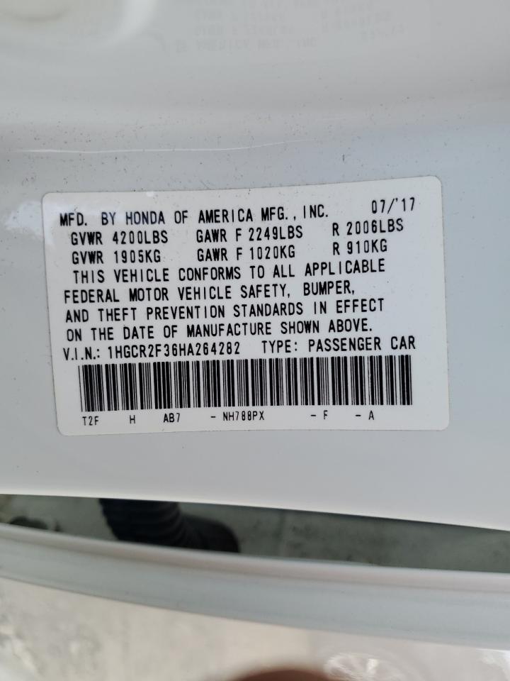 1HGCR2F36HA264282 2017 Honda Accord Lx