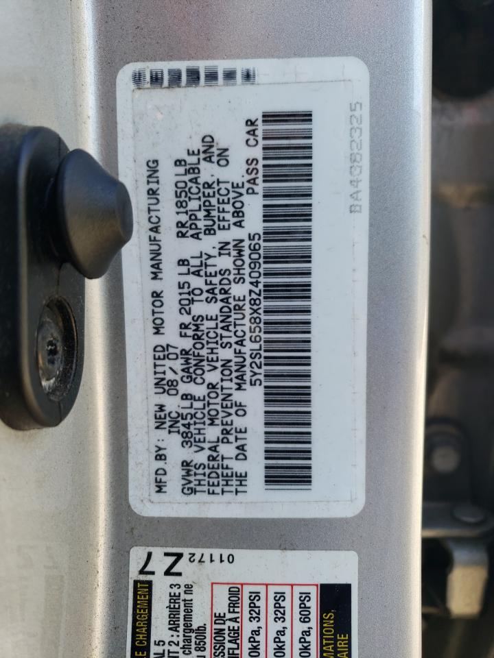 5Y2SL658X8Z409065 2008 Pontiac Vibe