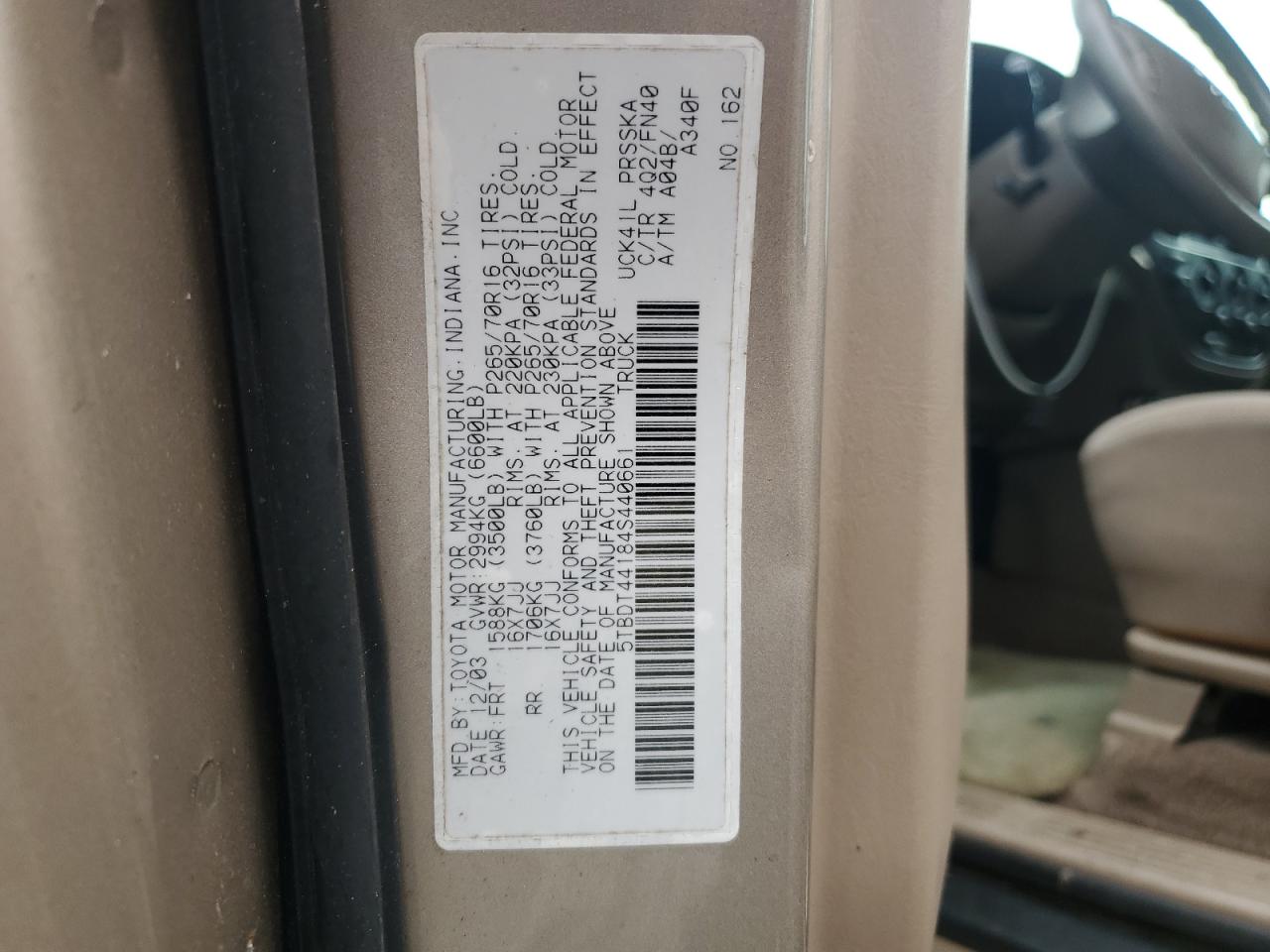 5TBDT44184S440661 2004 Toyota Tundra Double Cab Sr5