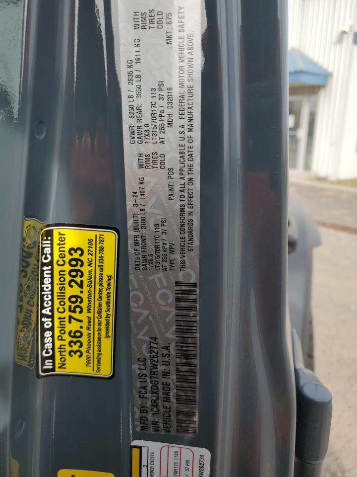 2024 Jeep Wrangler Sport VIN: 1C4RJXDG7RW262774 Lot: 78229974