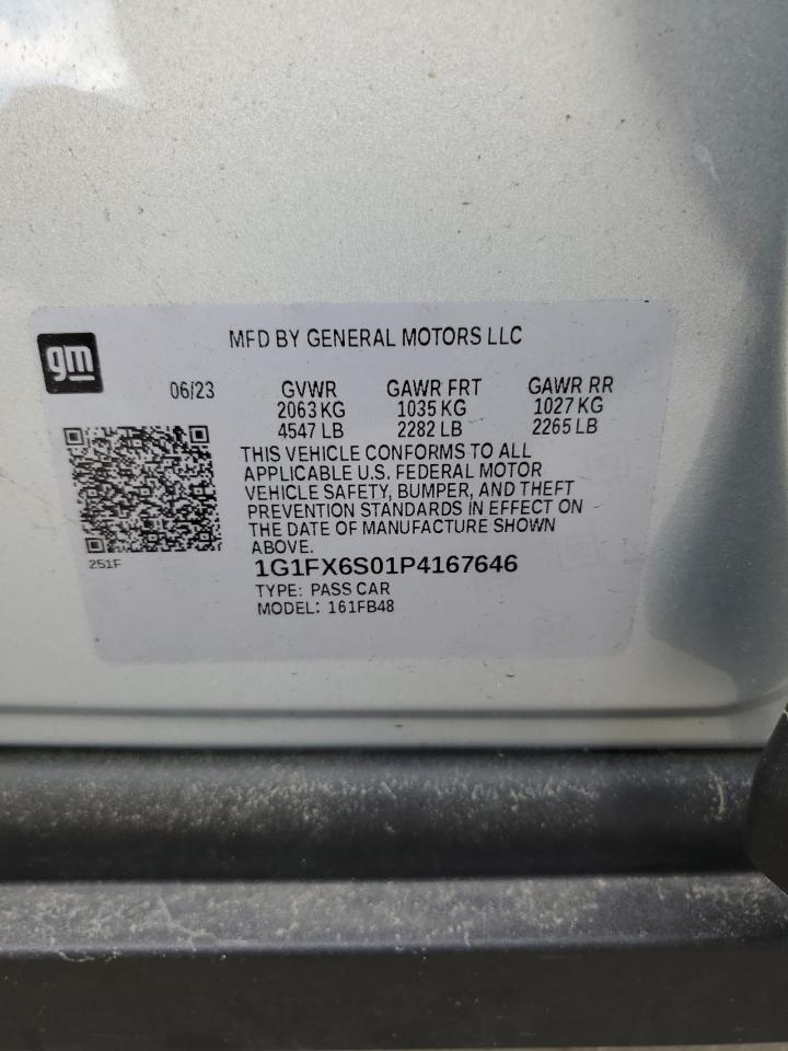 1G1FX6S01P4167646 2023 Chevrolet Bolt Ev 2Lt