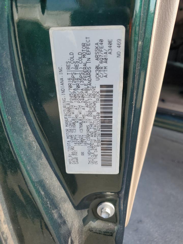 5TBRT34142S332440 2002 Toyota Tundra Access Cab