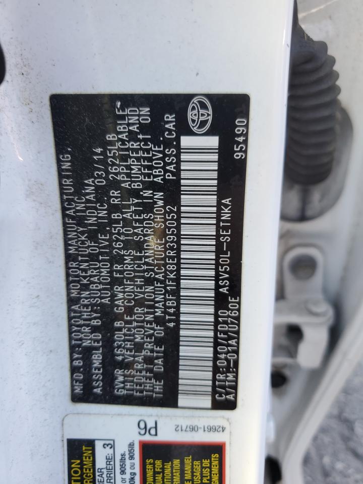 4T4BF1FK8ER395052 2014 Toyota Camry L