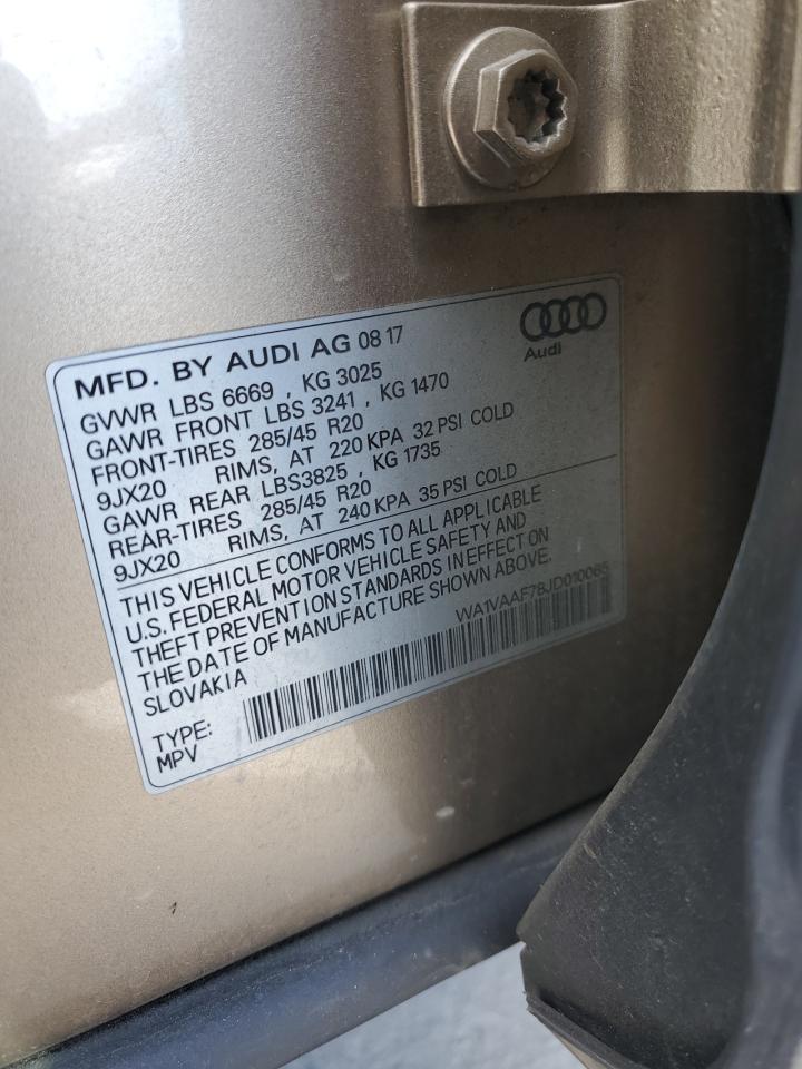 VIN WA1VAAF78JD010065 2018 AUDI Q7 no.14