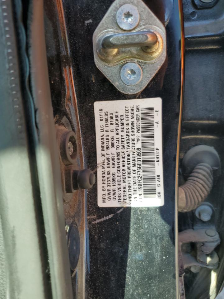 2016 Honda Civic Ex VIN: 19XFC2F76GE019509 Lot: 84980175