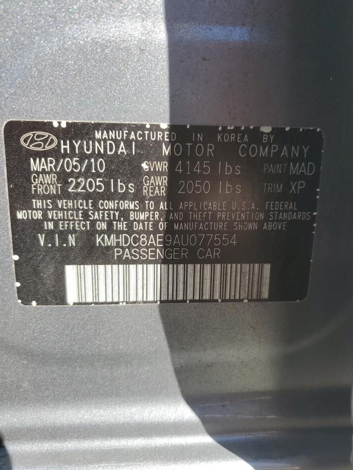 2010 Hyundai Elantra Touring Gls VIN: KMHDC8AE9AU077554 Lot: 86291595