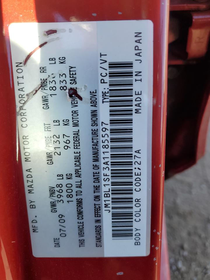 2010 Mazda 3 I VIN: JM1BL1SF3A1185597 Lot: 84743015