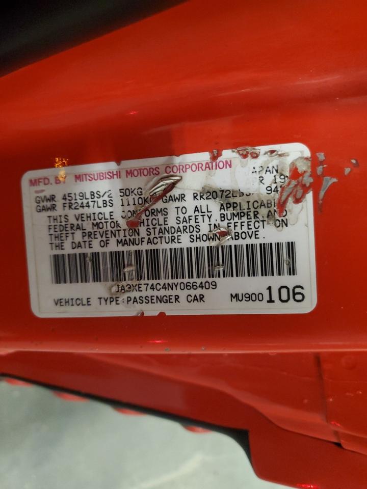1992 Mitsubishi 3000 Gt Vr4 VIN: JA3XE74C4NY066409 Lot: 89730595