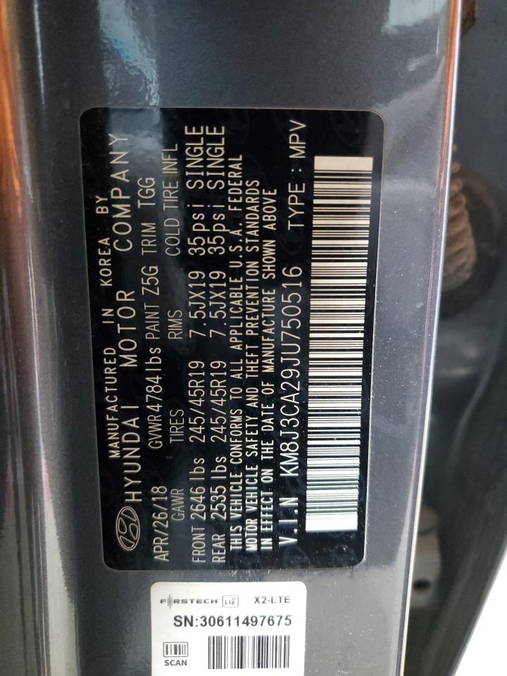 2018 Hyundai Tucson Value VIN: KM8J3CA29JU750516 Lot: 86644585