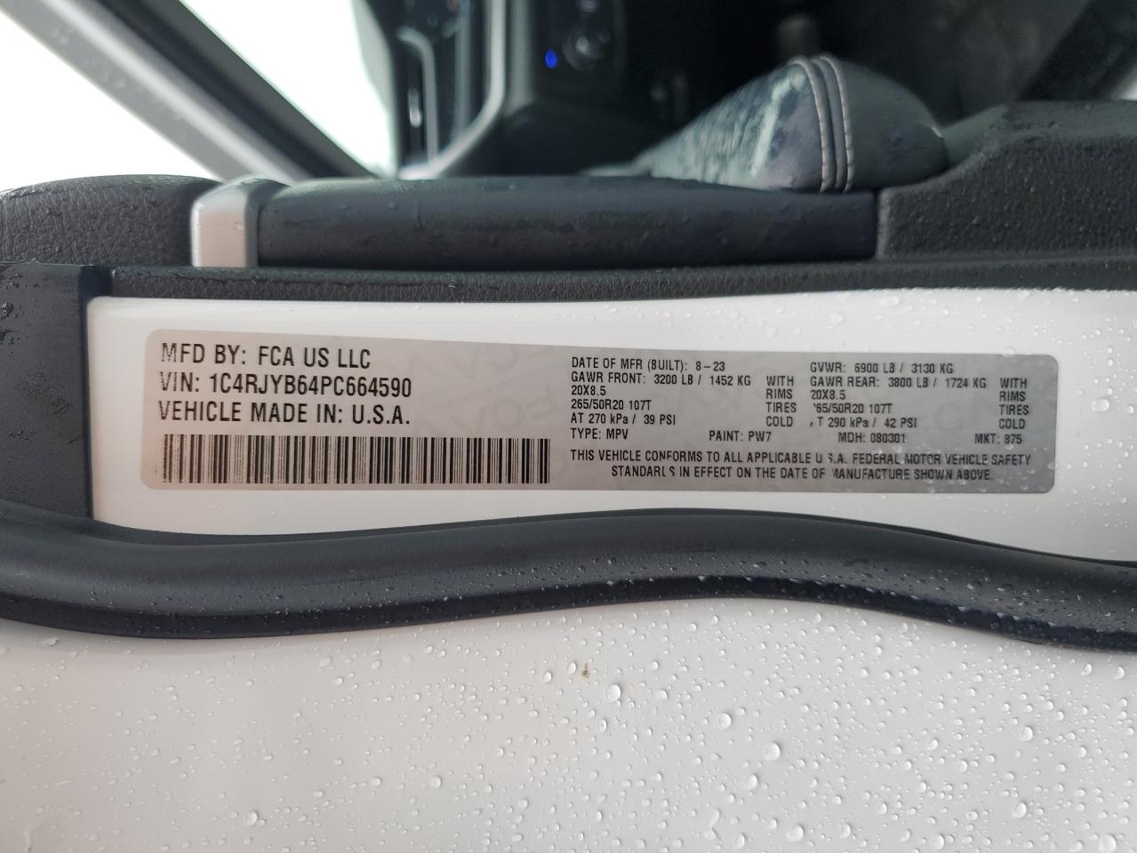 2023 Jeep Grand Cherokee Limited 4Xe VIN: 1C4RJYB64PC664590 Lot: 82220355