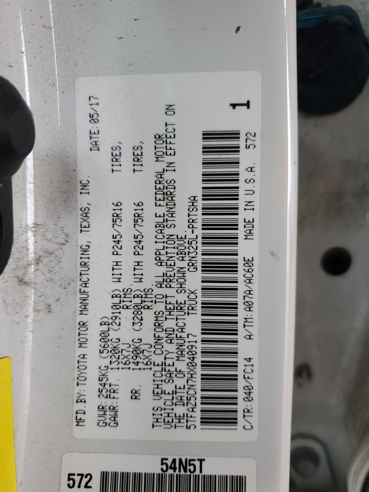 2017 Toyota Tacoma Double Cab VIN: 5TFAZ5CN7HX040917 Lot: 91120515