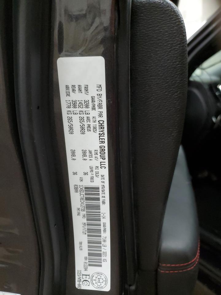 2014 Dodge Durango R/T VIN: 1C4SDJCT0EC412739 Lot: 87028655