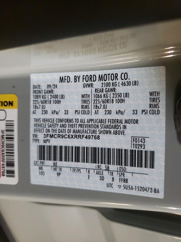 2024 Ford Bronco Sport Outer Banks VIN: 3FMCR9C6XRRF49768 Lot: 82303625