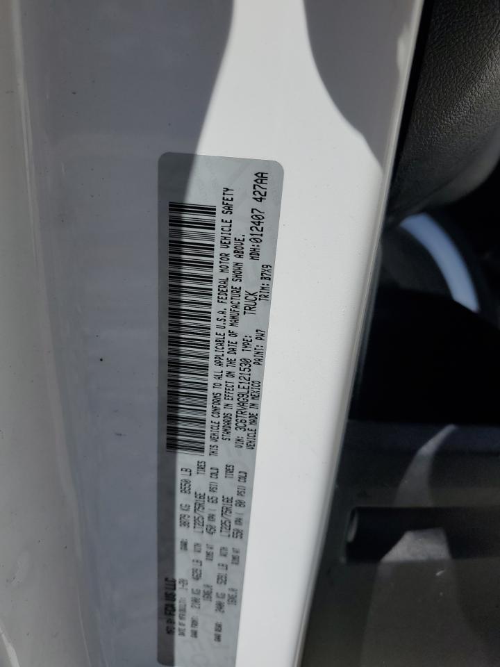 2020 Ram Promaster Delivery Van VIN: 3C6TRVAG9LE121530 Lot: 82610515