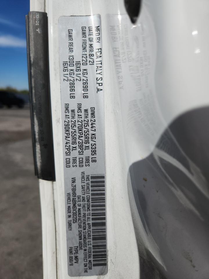 2021 Ram Promaster City VIN: ZFBHRFAB1M6V30205 Lot: 87459185